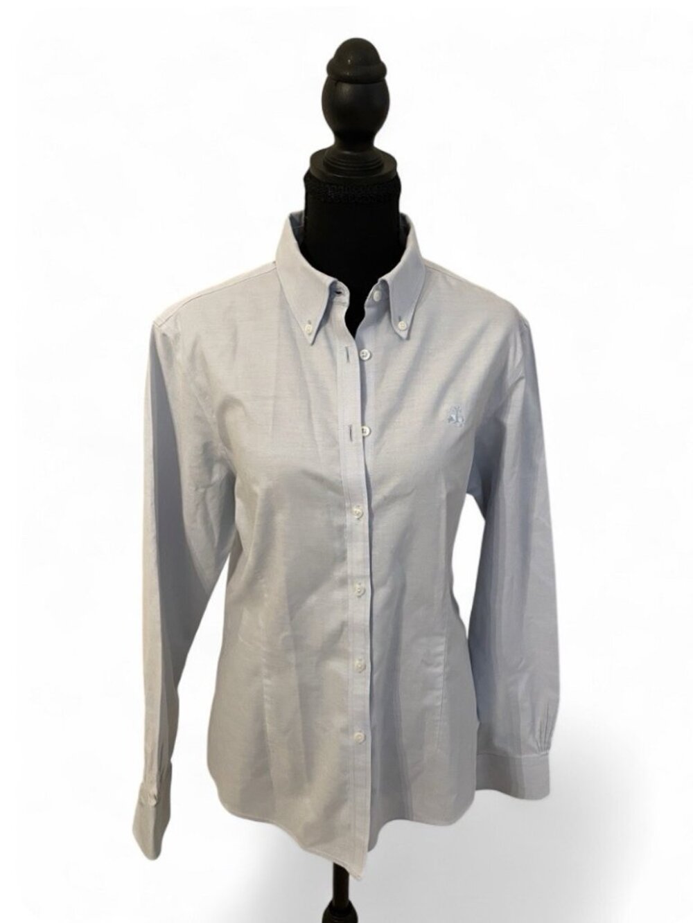 Brooks Brothers Women’s Button Down Shirt Fitted Blue Cotton Preppy Classic, 12